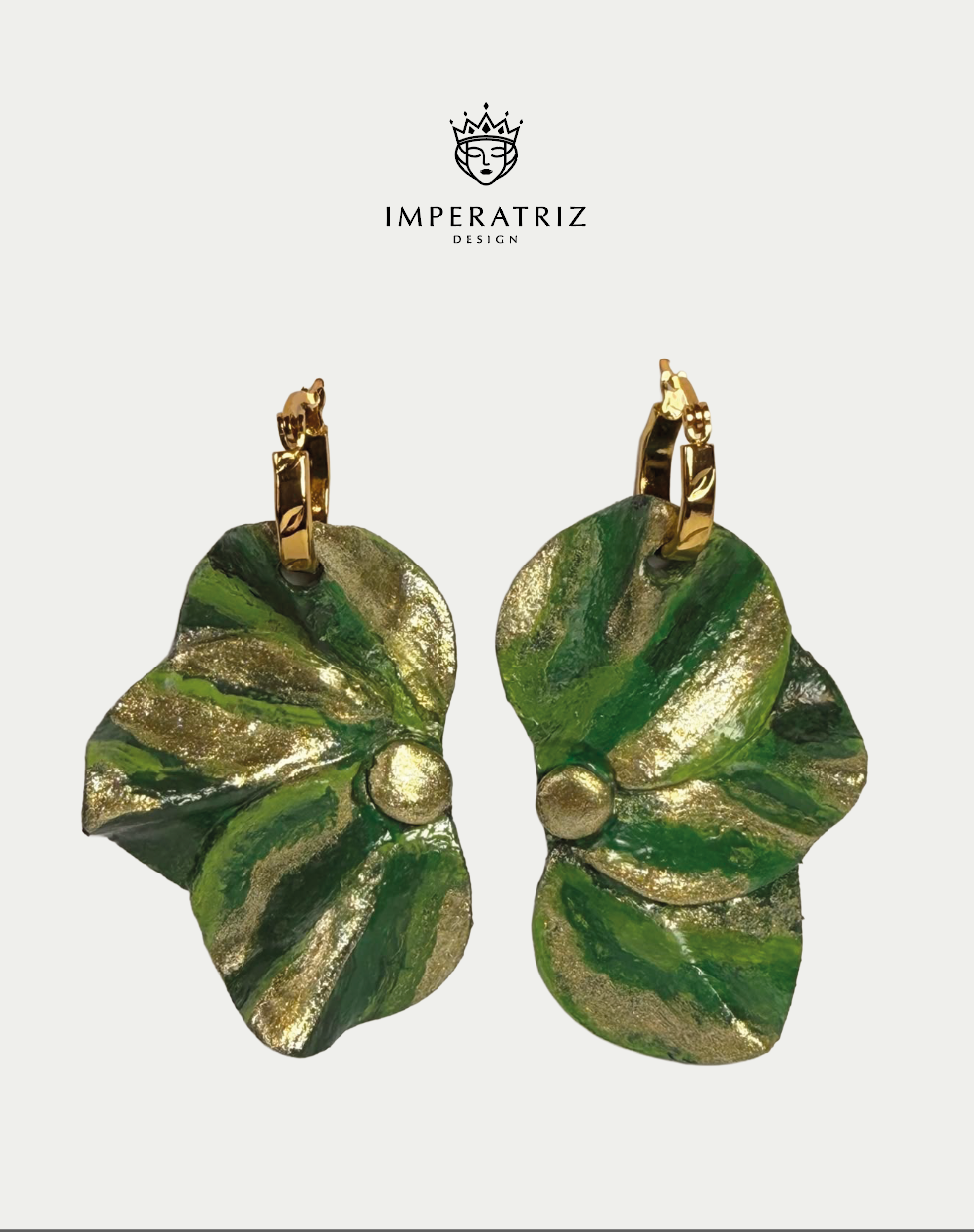 Aros pétalos verde