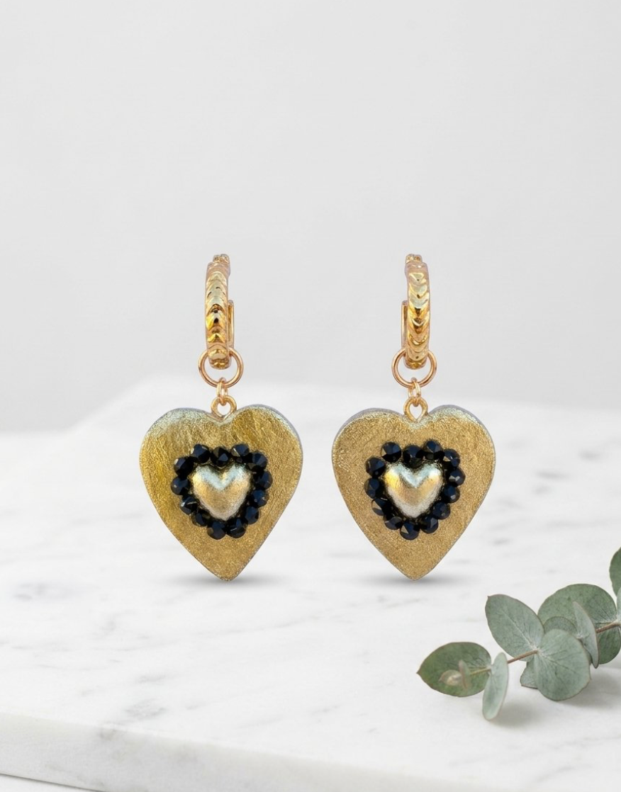 Aros corazón colgante