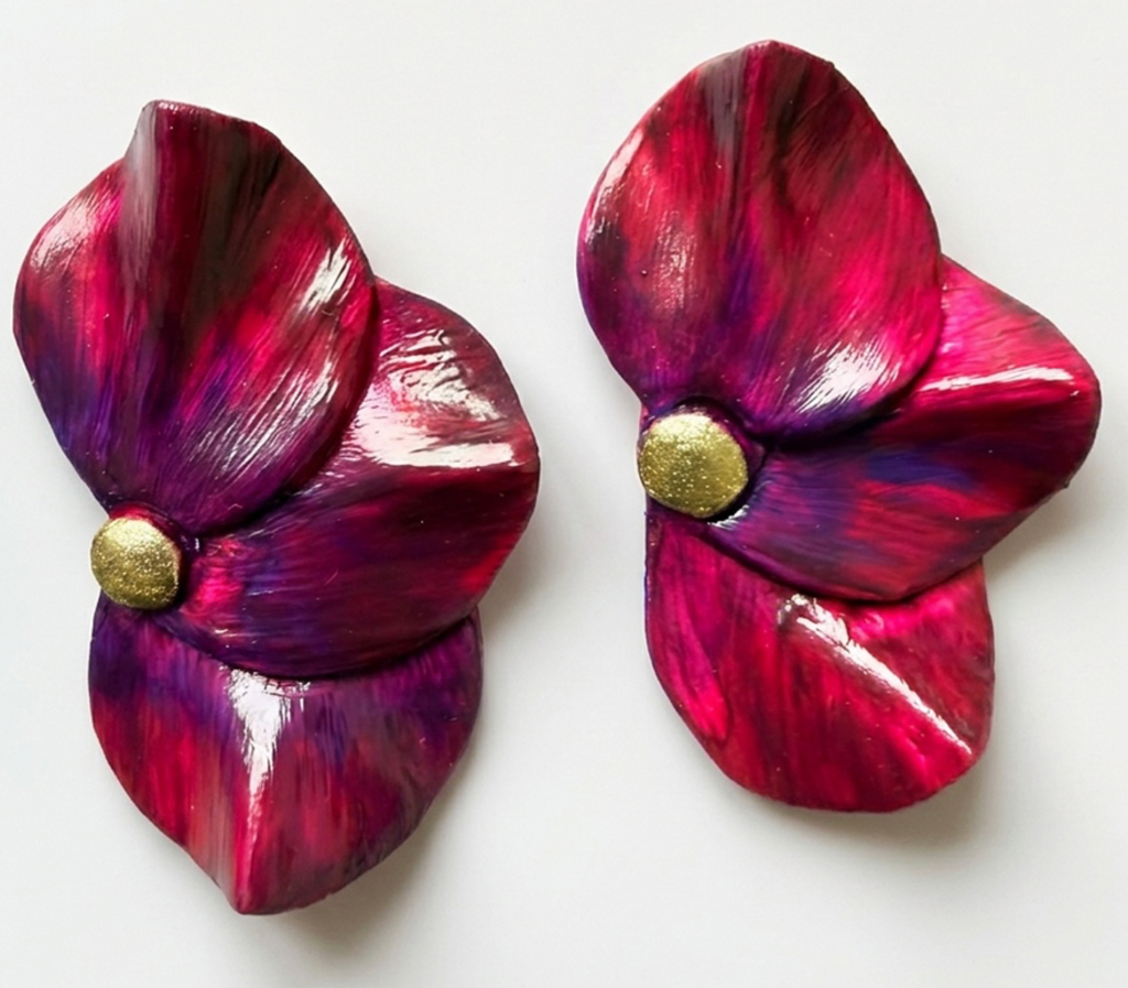 Aros flor Rosado