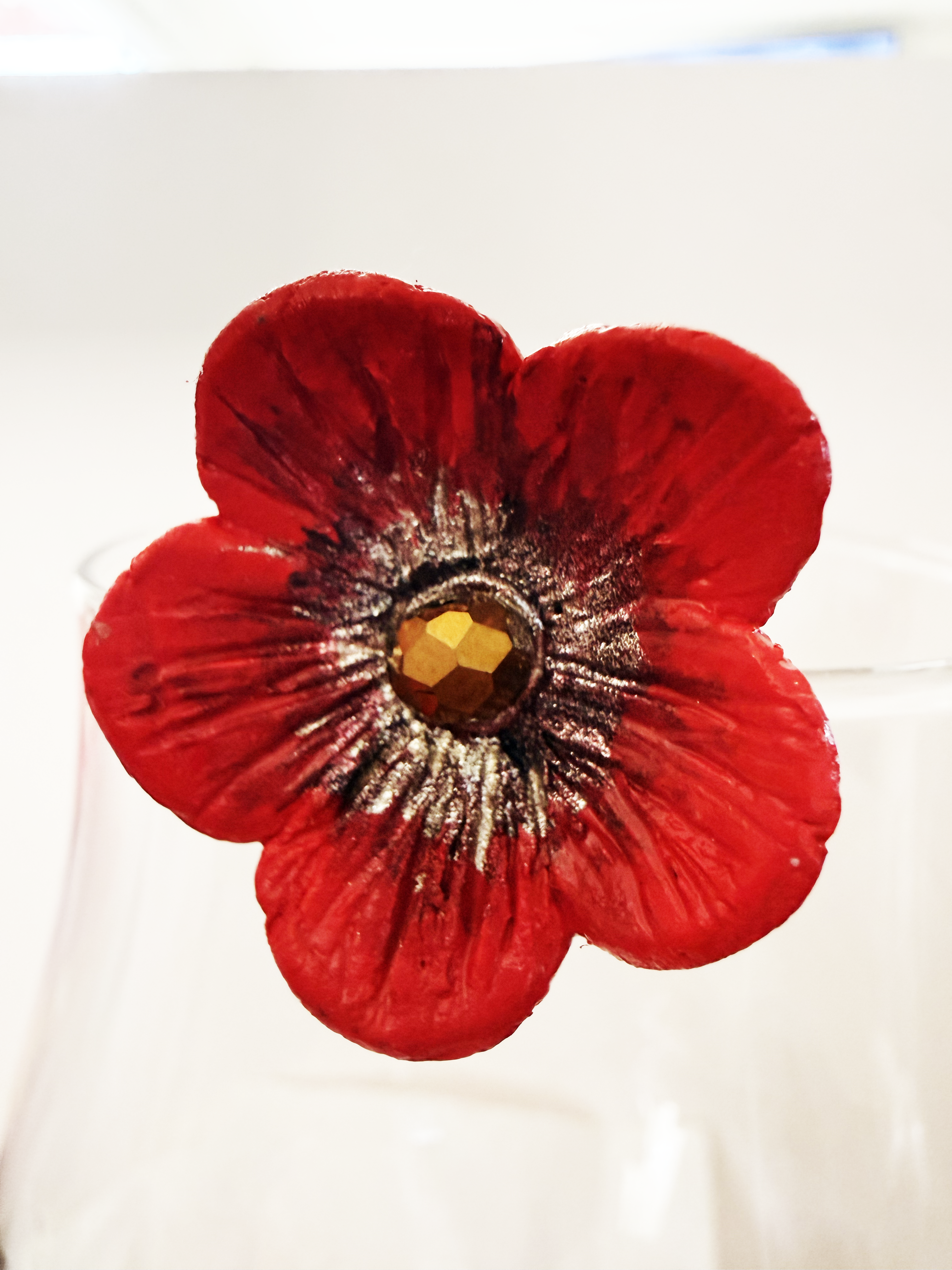 Aros Flor Roja