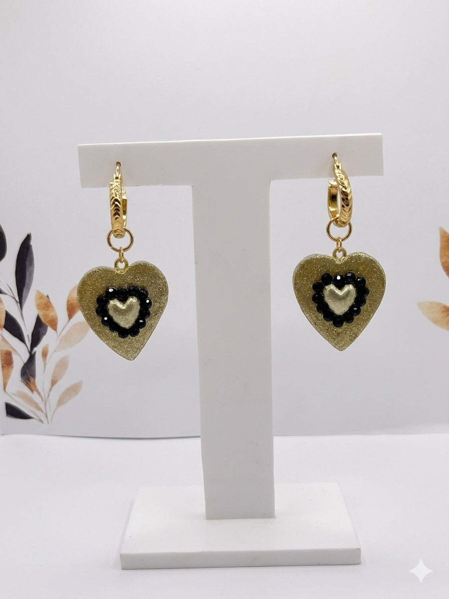 Aros corazón colgante